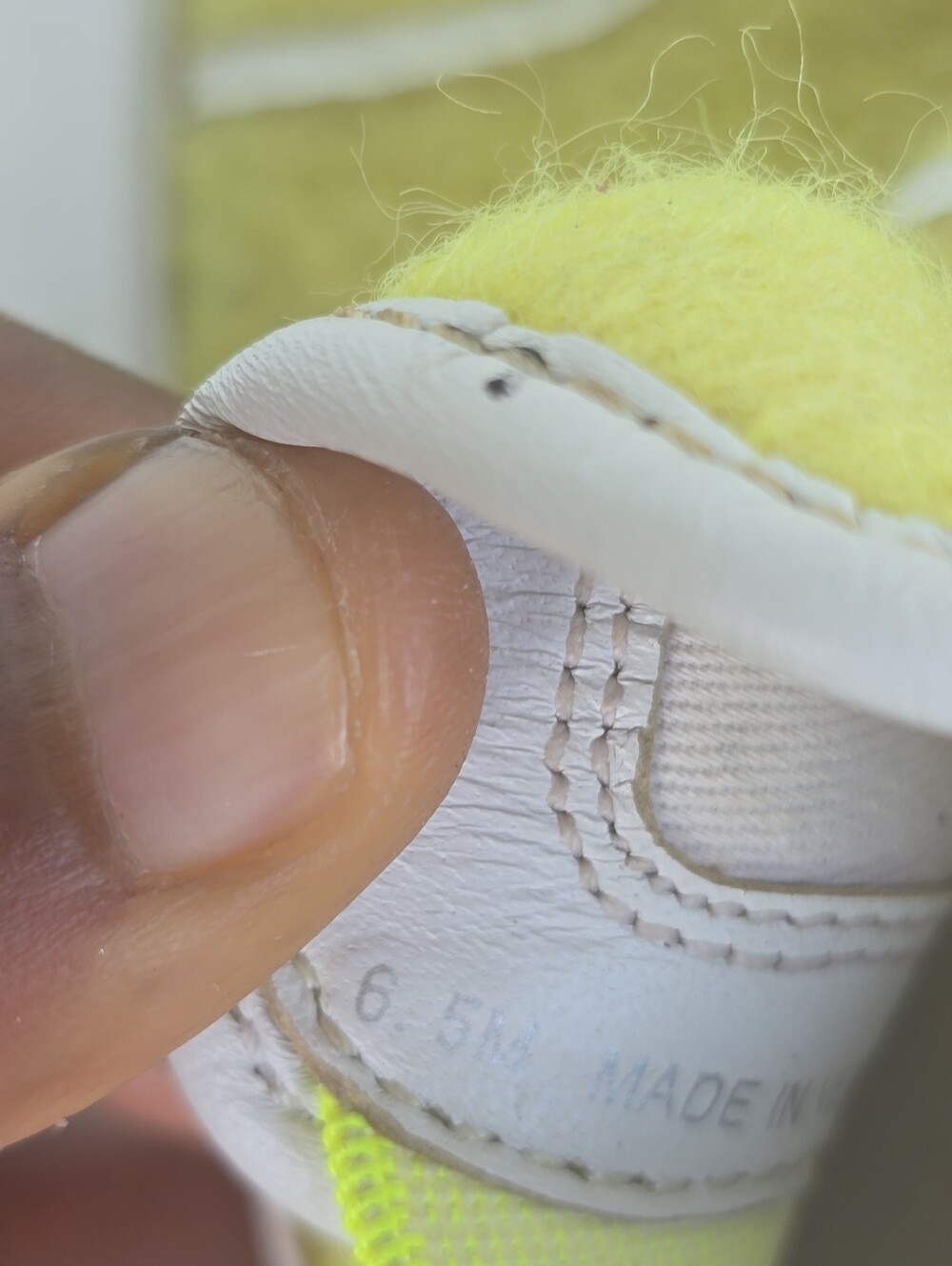 Tory Sport Yellow Tennis Ball Slip On Sneakers Loafers White Leather Sz 6.5M - Picture 12 of 15